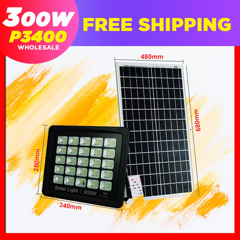 300W Solar Led Flood light FloodLight IP67 Waterproof Streetlight With