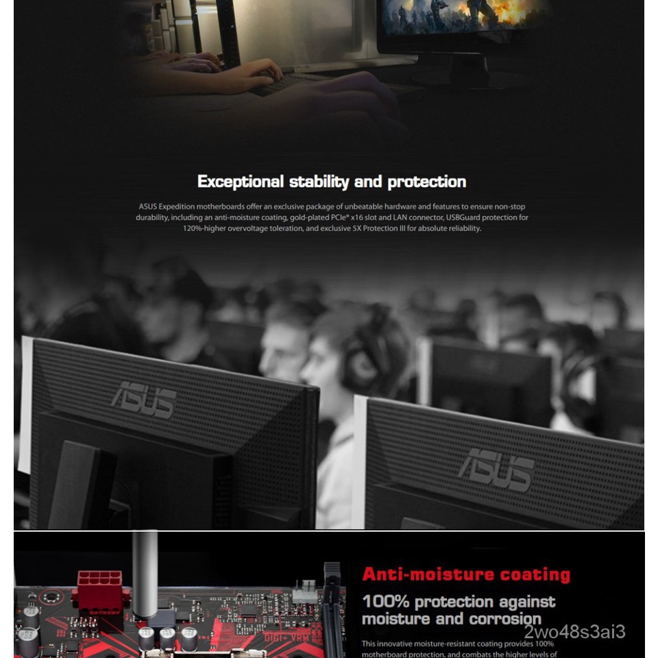 Asus EXA320MGAMING AMD A320 Chipset MicroATX Gaming Motherboard with