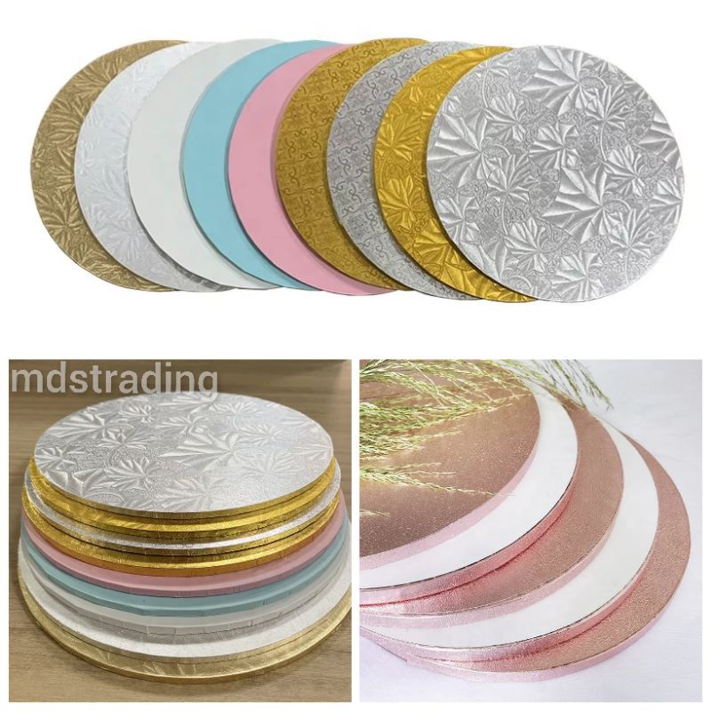 Cake Drums Foil Styro Rosegold Rose Silver and Gold Cakedrum Tier Cake