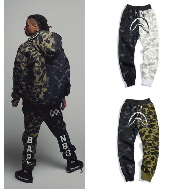 bape shark trousers