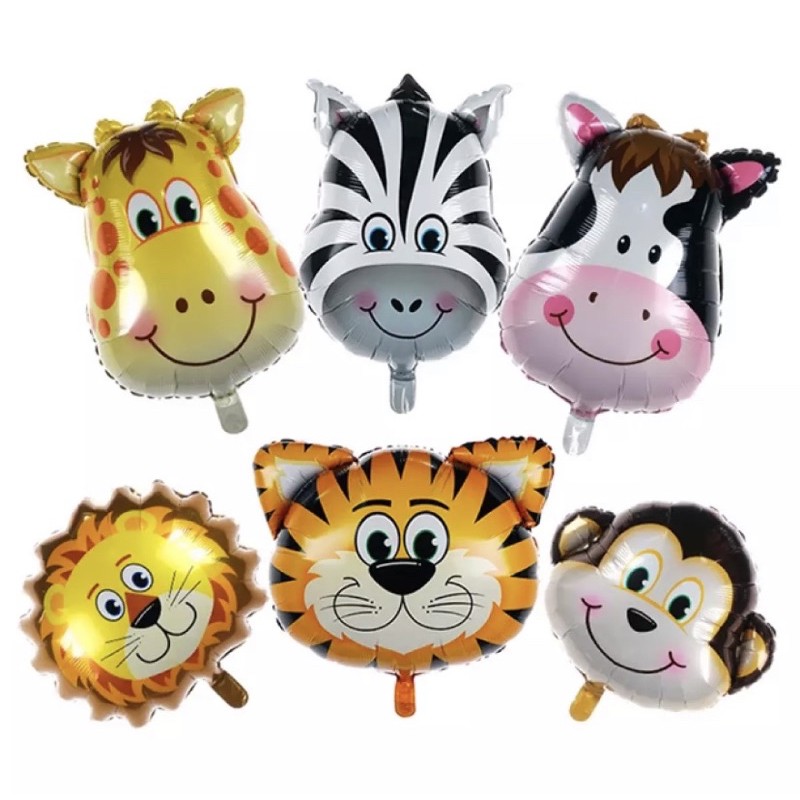 Jungle safari theme , Foil Balloon ( 6pcs assorted design ) | Shopee ...