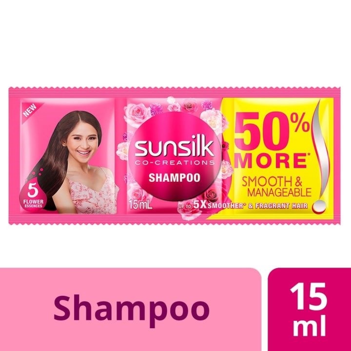 Sunsilk Shampoo Smooth & Manageable Pink 15ml 12s