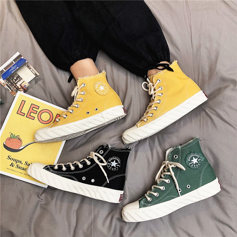 high cut canvas shoes