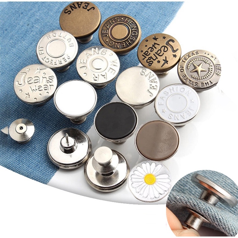 Adjustable Detachable Jeans Buttons （ buy 3 get 1 free）Nail Free Metal ...