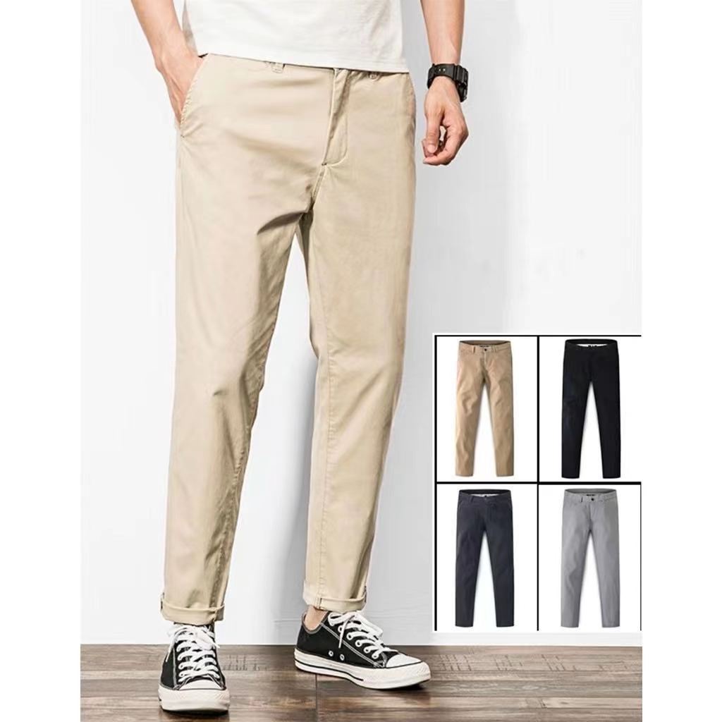 GK# Korean chino pants high quality men's casual comfortable pants ...