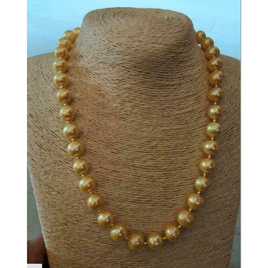 8-9MM REAL NATURAL WHITE AKOYA PEARL NECKLACE 14K GOLD CLASP stunning 18" AAAA
