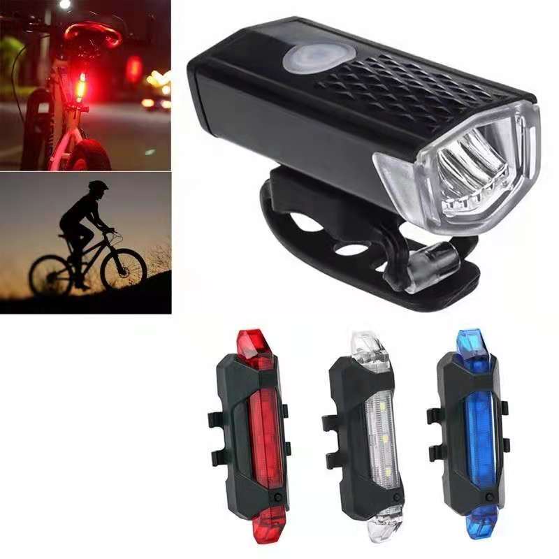LED Bicycle Headlight USB Rechargeable Mountain Bike Taillight Cycling Equipment
