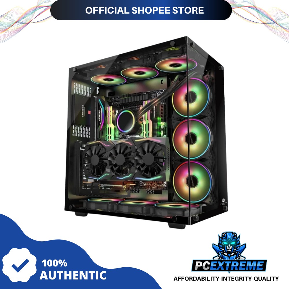 Coolman Robin 2 Tempered Glass Black Gaming Case | Shopee Philippines