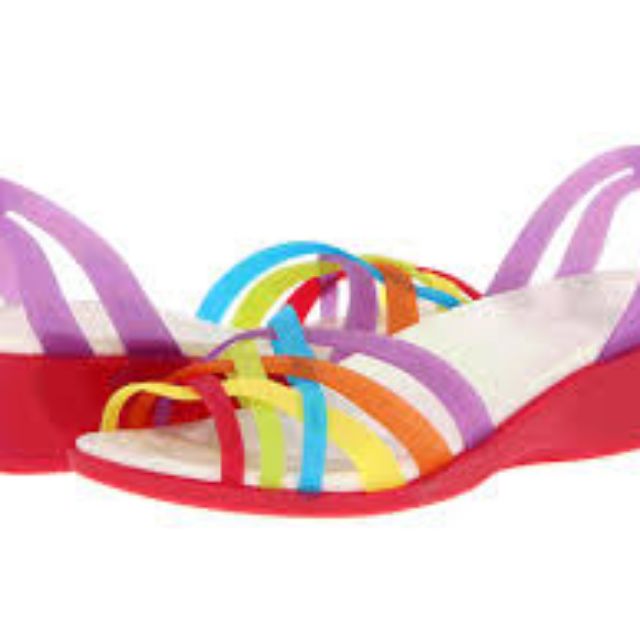 crocs huarache mini wedge