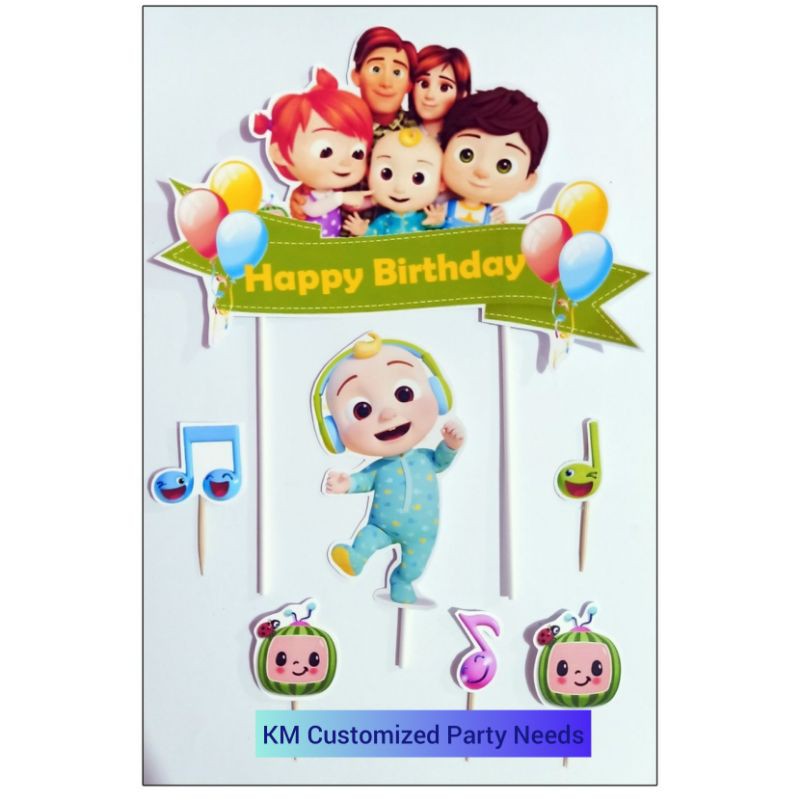 Cocomelon Theme Cake Topper | Shopee Philippines