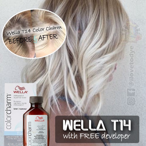 T14 Pale Ash Blonde Wella Color Charm With 100ml Developer