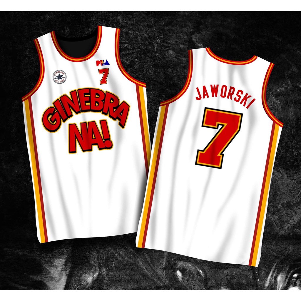 PBA RETRO JERSEY GINEBRA NA! WHITE ROBERT JAWORSKI 7 JERSEY FULL