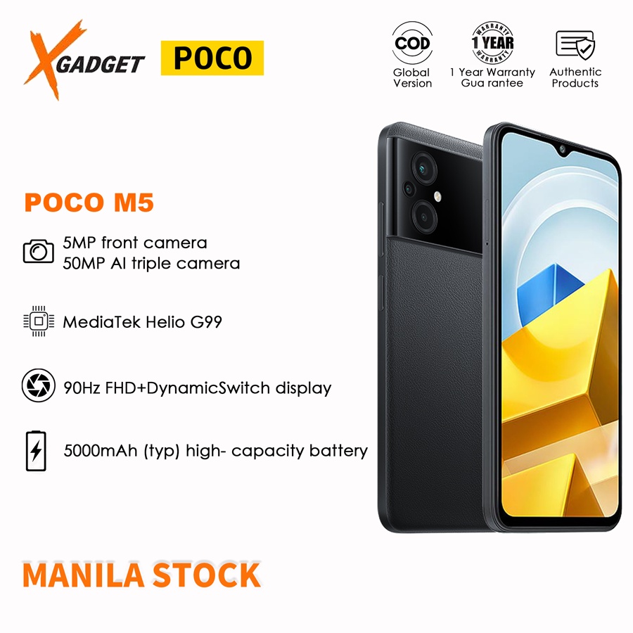 New POCO M5 4+64GB/6+128GB phone Global Version 1year Warranty Manila