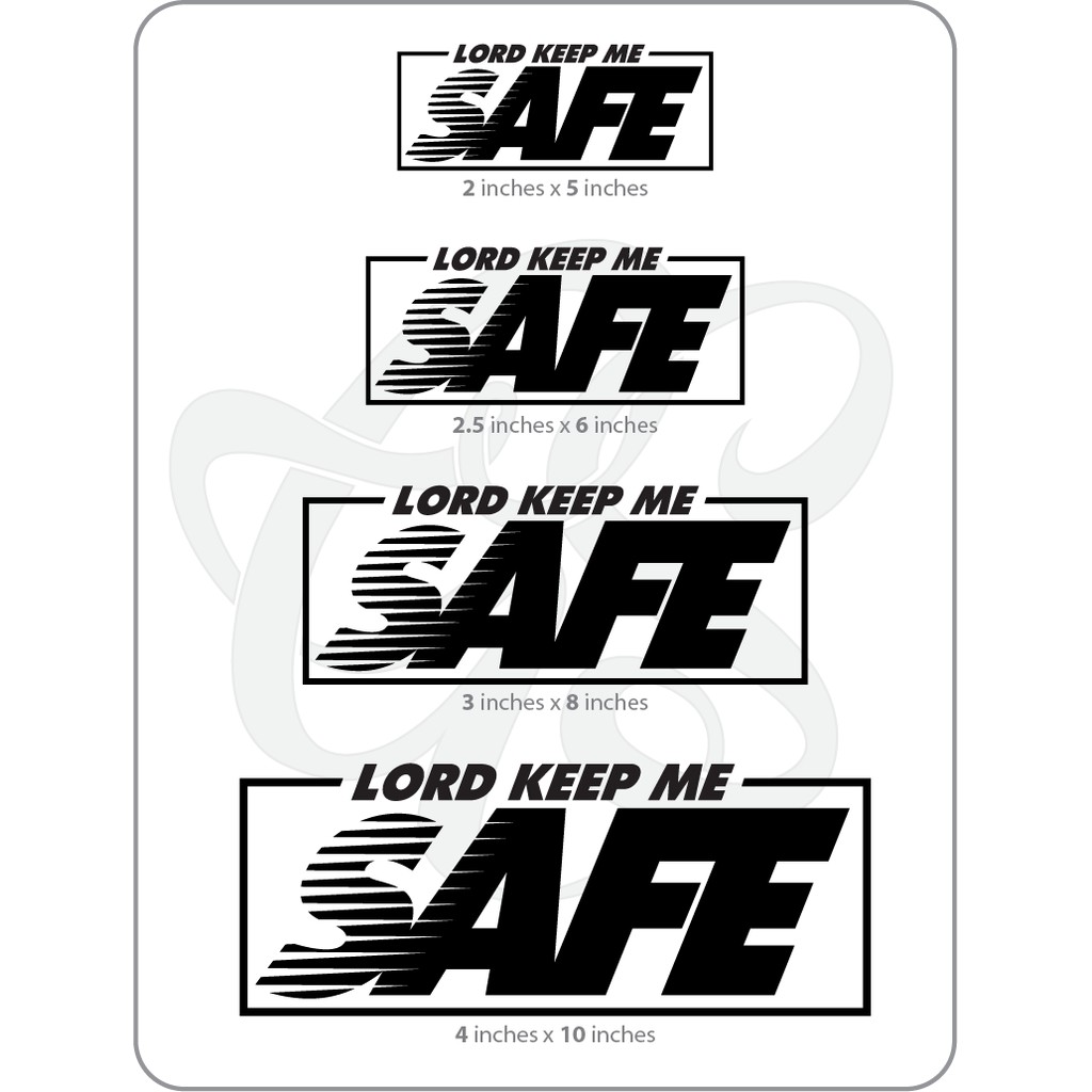Safe Travel PrayerLord Keep Me Safe_Car and Motorcycle_Inspirational Decal Sticker (COD