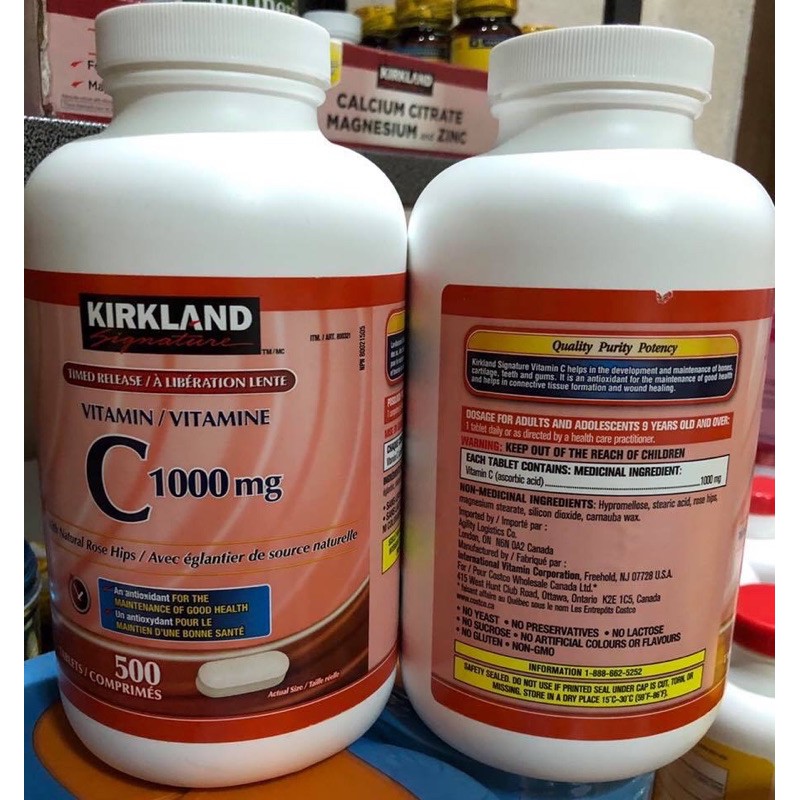 Kirkland Signature Timed Release Vitamin C 1000mg 500tabs Exp Feb 22 Shopee Philippines