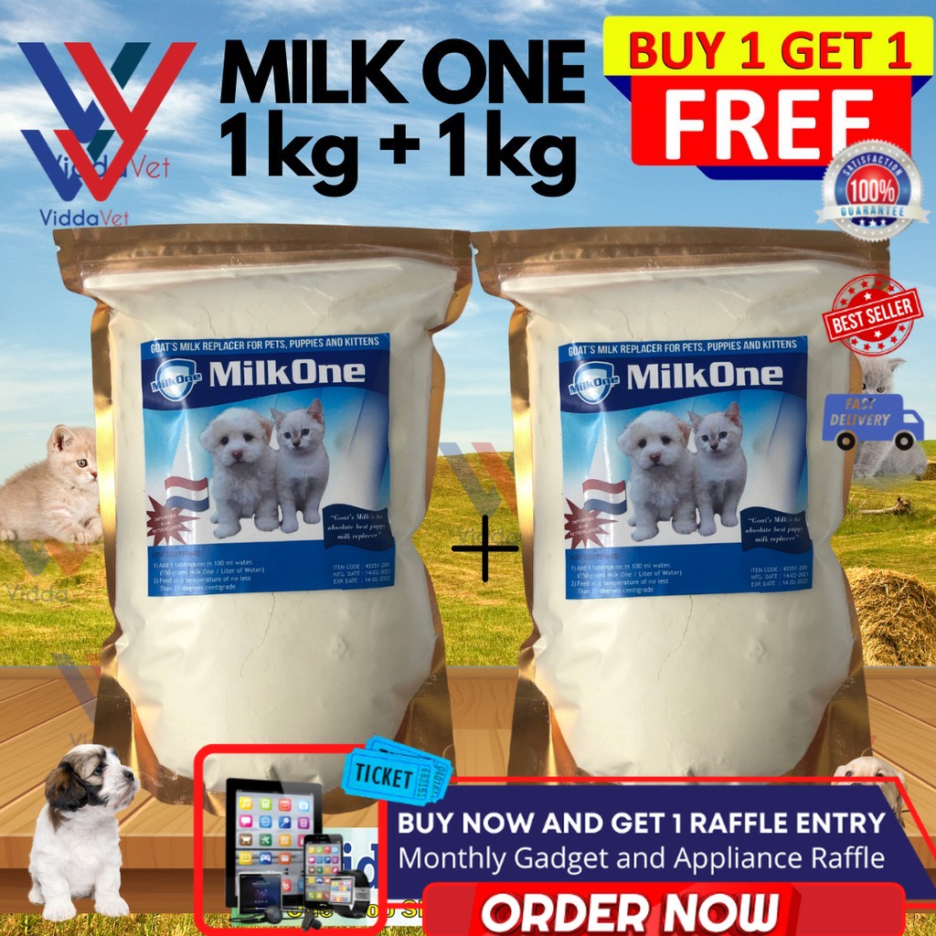 [VIDDAVET] BUY1 TAKE1 Milk One goat's milk for pets cats dog puppy kitten dog milk cat milk  1KG+1KG