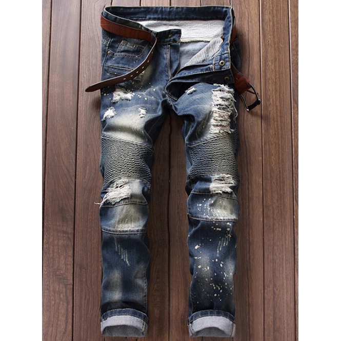 ripped moto jeans