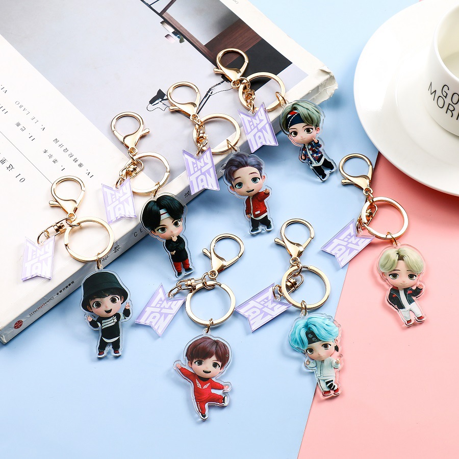 KPOP BTS TinyTAN Cartoon Keyring JK V JIMIN JIN SUGA RM J-HOPE Keychain  Pendant | Shopee Philippines