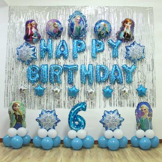 24 inches INS Frozen theme Anna and Elsa head model birthday party decorations aluminum foil balloon #2