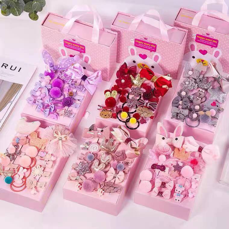 Set of 18pcs Kids Hair Accessories Barrettes Hair clips Baby Girls ...