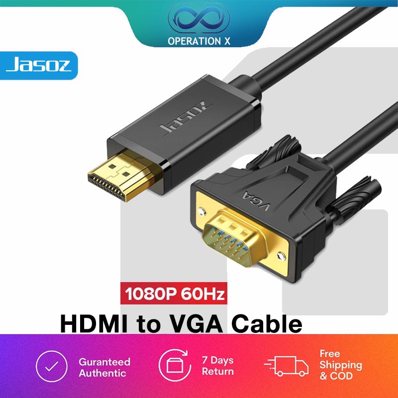 HDMI To VGA Cable Adapter 1M 1.5M 2M 3M 5M With 3.5mm Audio And Usb For