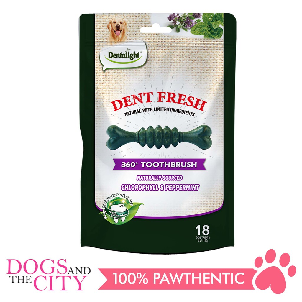 Dentalight 8209 Dent Fresh Chlorophyll & Peppermint Dog Treats 150g