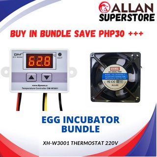 Allan Superstore Egg Incubator Bundle Thermostat Plus Metal Fan 220v Temperature