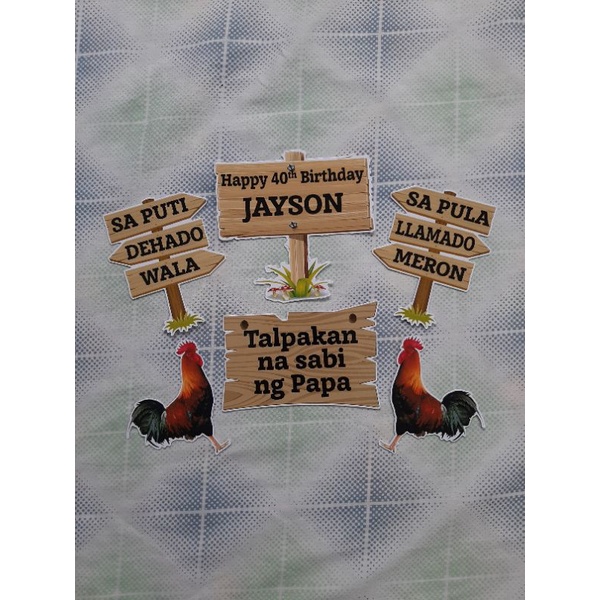 Talpakan Sabong Cake Topper With Name Shopee Philippines