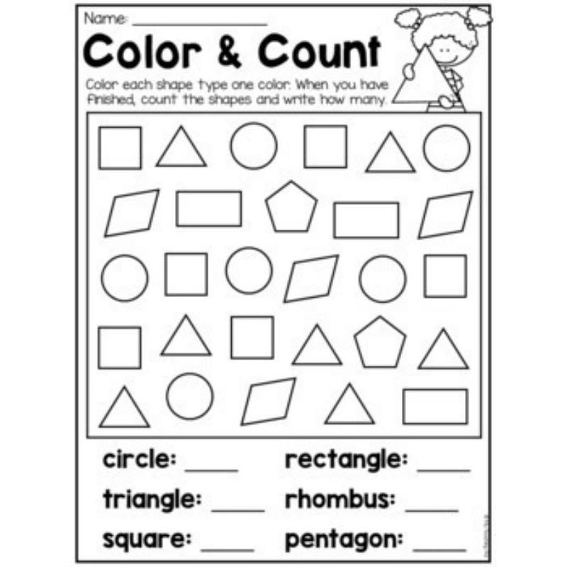 Kindergarten 2D And 3D Shapes Worksheets Presyo 100