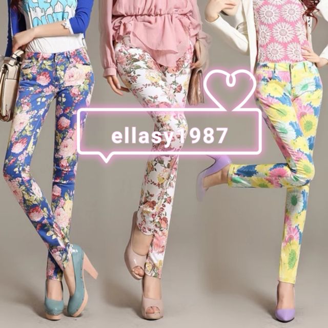 flower jeggings