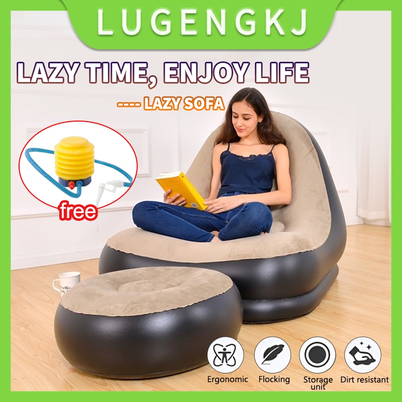 Lazy Sofa Living Room Inflatable Chair Camping Portable Chair