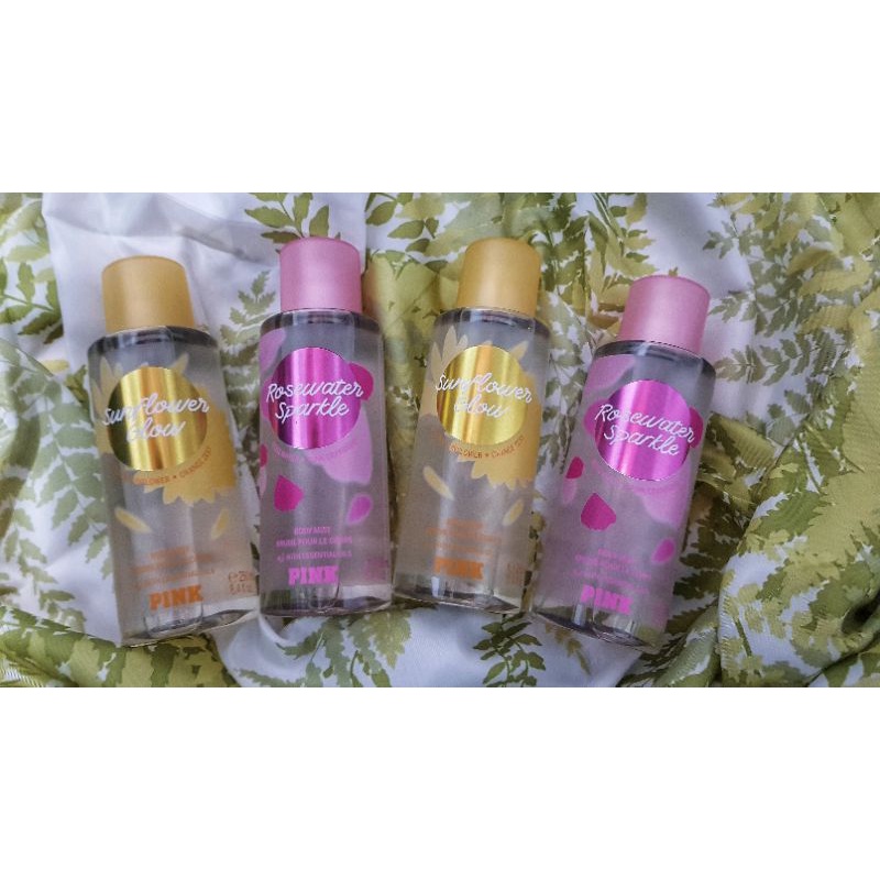 Authentic VICTORIAS SECRET Sunflower Glow Rosewater Sparkle Body Mist