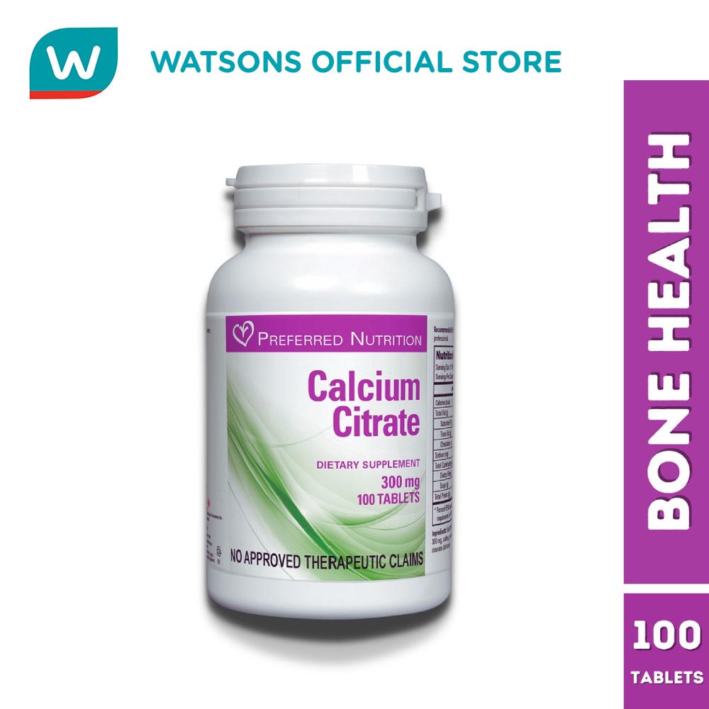 Calcium Citrate 300mg 100 Tablets Shopee Philippines