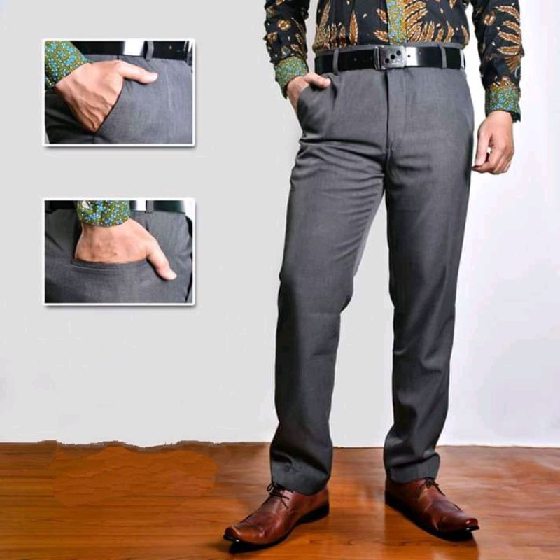 Formal Material Office Work Pants Back Pockets There Are 2 Slim Fit Big