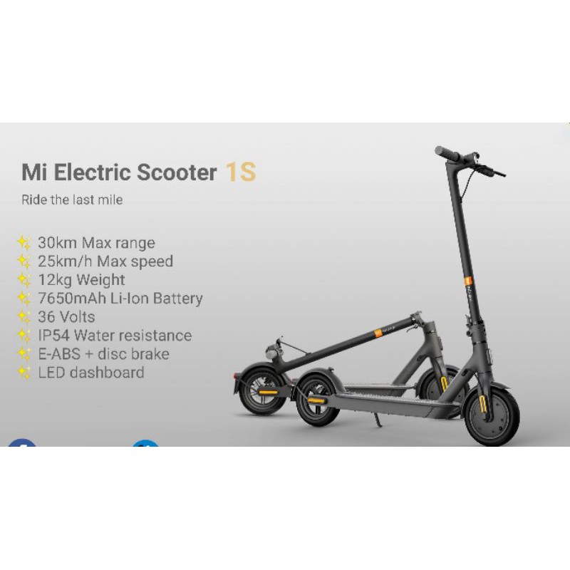 Pompeya interrumpir Diariamente Xiaomi Mi Electric Scooter 1S | Shopee Philippines