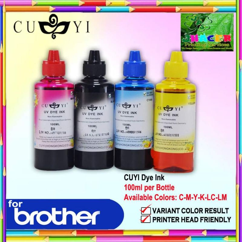 CUYI DYE INK 100 ml REFILLABLE for BROTHER Shopee Philippines