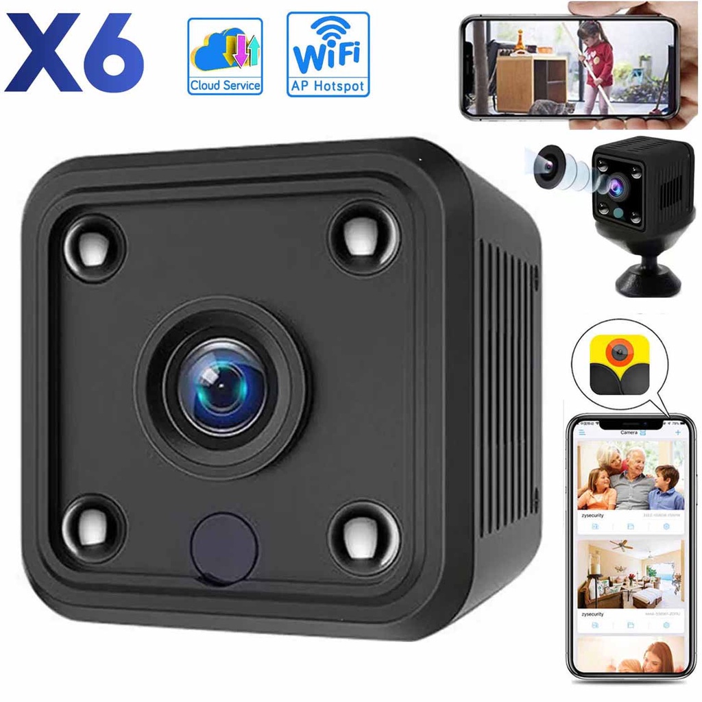 X6 Mini Camera 1080P HD CCTV Camera cam Wifi Wireless Surveillance