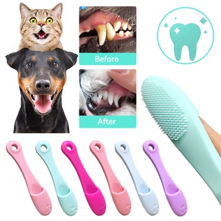 1Pc Soft Silicone Pet Tooth Brush Finger Toothbrush Bad Breath Care Pet Dog Cat Cleaning Supplies Dog Accessories Soft Finger Nose Blackhead Cleaning Brush Silicone Dog Wool Brush