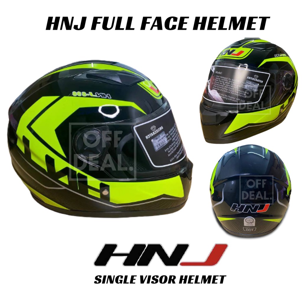 HNJ Motorcycle Helmet Full Face Motors Visor Open Face Helmets With ICC Certified 898 Shopee