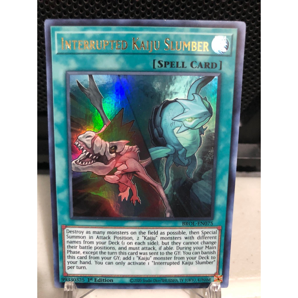 Yu-Gi-Oh! Interrupted Kaiju Slumber Secret Rare - BLHR-EN087 1st Edition Trading Card