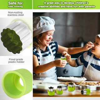 Bollie Baby 9pcs Fruit Vegetable Cookie Sandwich Cutter Shaper Molder (BLW, Food Decoration, Design) #3
