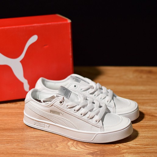 puma smash white sneakers