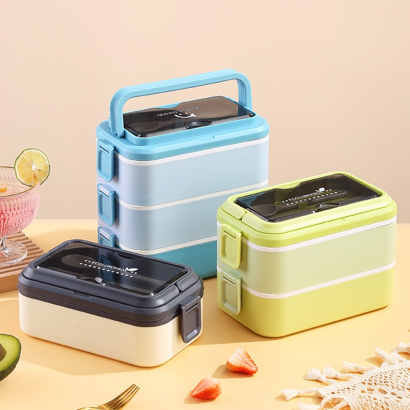 New portable double-layer lunch box thermal insulation multi-layer