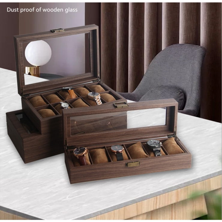 Wooden Watch Box For Men Display, Wooden Watch Holder Box