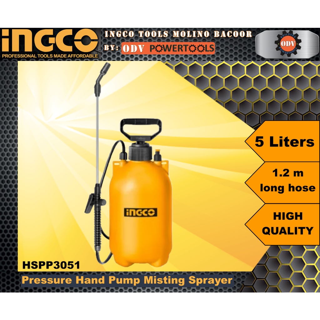 Ingco HSPP3051 5L Pressure Hand Pump Misting Sprayer with Shoulder