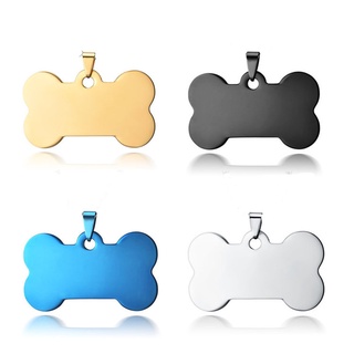 ┅✲♦Stainless Steel Bone Dog Tag Personalized Customize Metal Tag Cat Name Pet Dog ID Tags For Pet Cu
