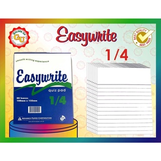 Easywrite Quiz Pad 1/4” pad - 1/2”Crosswise- 1/2” lengthwise Sold by pad #4