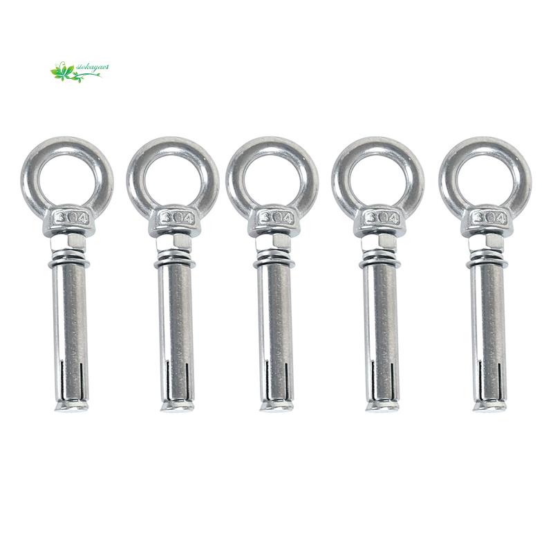 5Pcs M8 x 60mm Expansion Bolt Anchor Bolt 304 Stainless Steel Ring