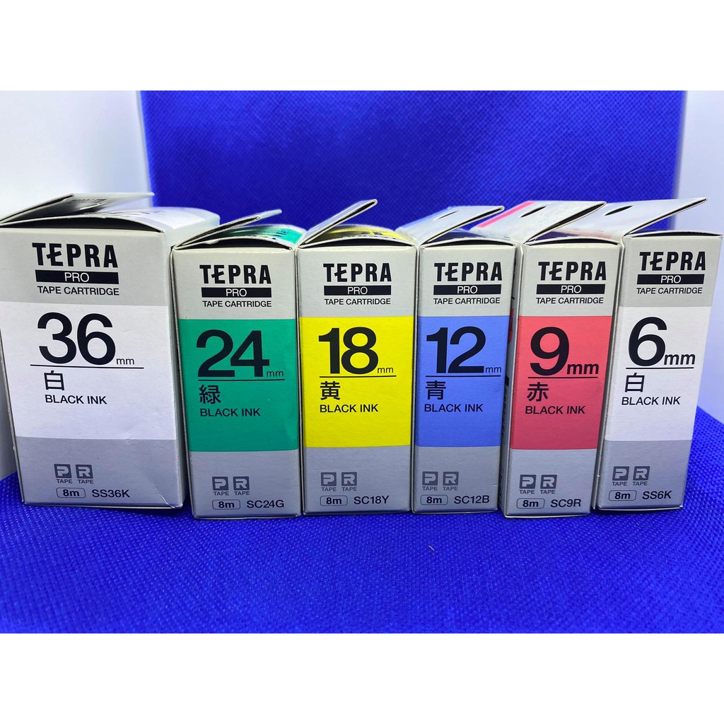 KING JIM TEPRA TAPE CARTRIDGES FOR SR TEPRA PRO MACHINE; Made in Japan