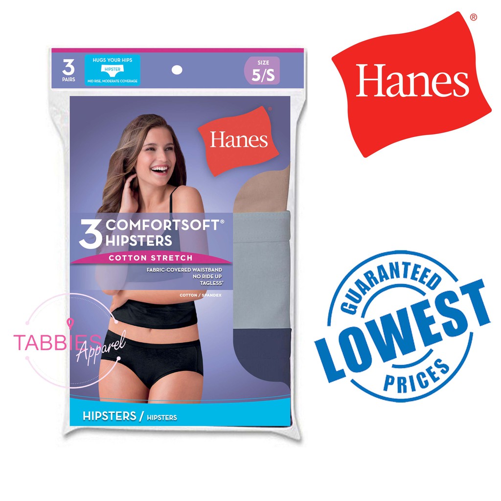 hanes cotton stretch hipsters